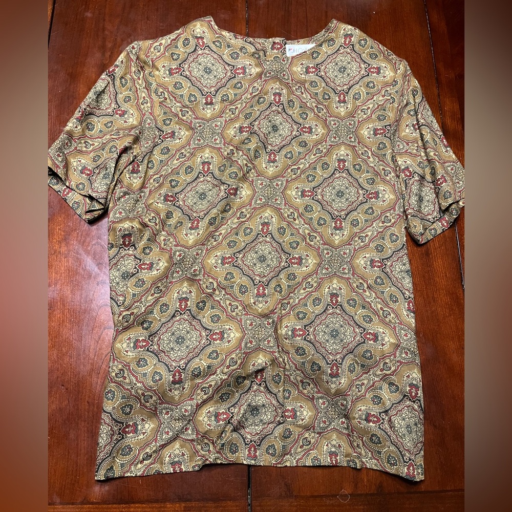 JH Collectibles Paisley Short Sleeve Top